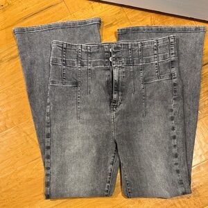 Free People High Rise Gray Jeans